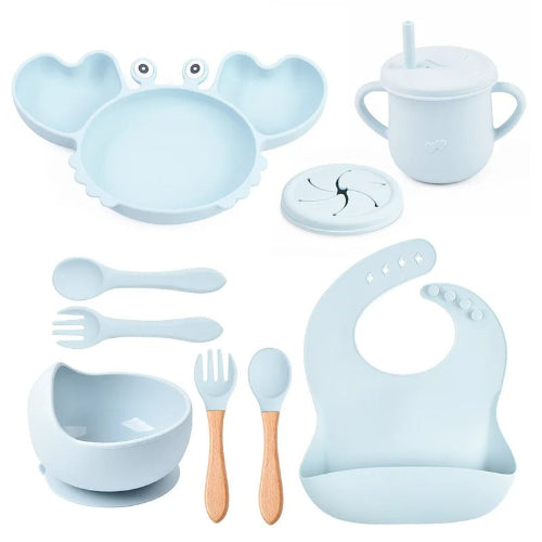 Assiette Bebe |Coffret Repas Bebe Silicone A 10 Pièces royaumedebebeetmaman.com.com