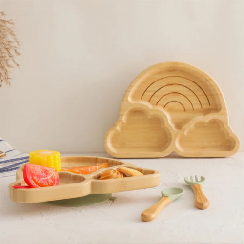 assiette bebe Arc-en-ciel nuages royaumedebebeetmaman.com.com