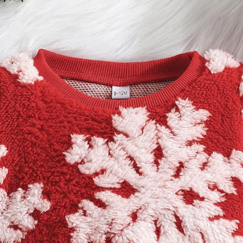 Robe de Noël Rouge Bébé Fille - Sweat Flocons et Jupe Tulle 9 Mois à 8 Ans royaumedebebeetmaman.com.com