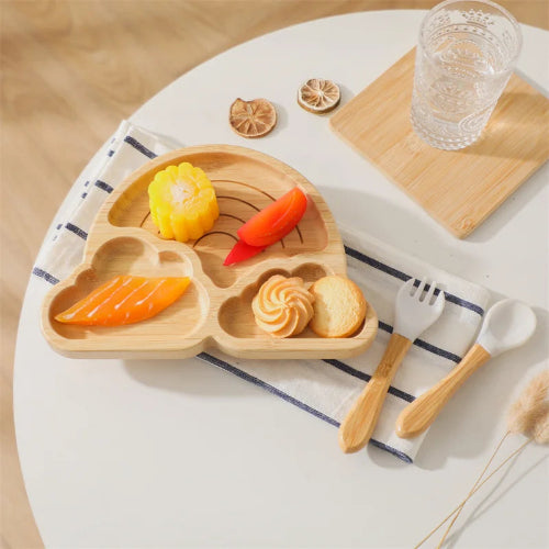 assiette bebe Arc-en-ciel nuages royaumedebebeetmaman.com.com