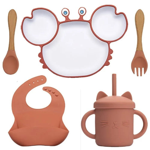 Assiette bebe | Set repas bébé Crabe royaumedebebeetmaman.com.com