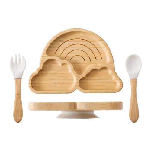 assiette bebe Arc-en-ciel nuages royaumedebebeetmaman.com.com