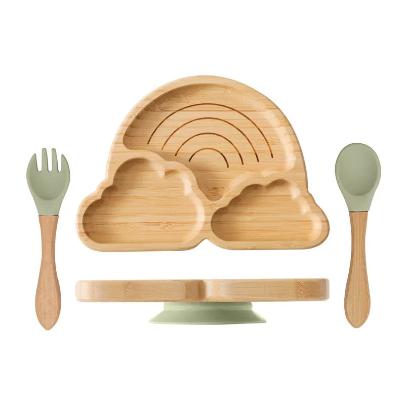 assiette bebe Arc-en-ciel nuages royaumedebebeetmaman.com.com