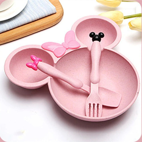 Assiette bebe | Disney Mickey Minnie royaumedebebeetmaman.com.com Rose