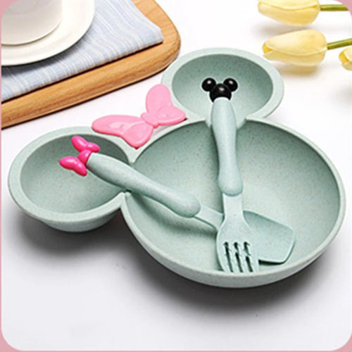 Assiette bebe | Disney Mickey Minnie royaumedebebeetmaman.com.com Vert