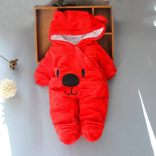 Barboteuse Bébé Hiver Coton Bio Ultra Chaude rouge