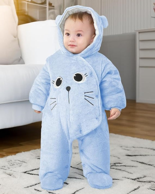 Barboteuse Bébé Hiver Coton Bio Ultra Chaude pyjama polair avec capuche royaumedebebeetmaman.com.com