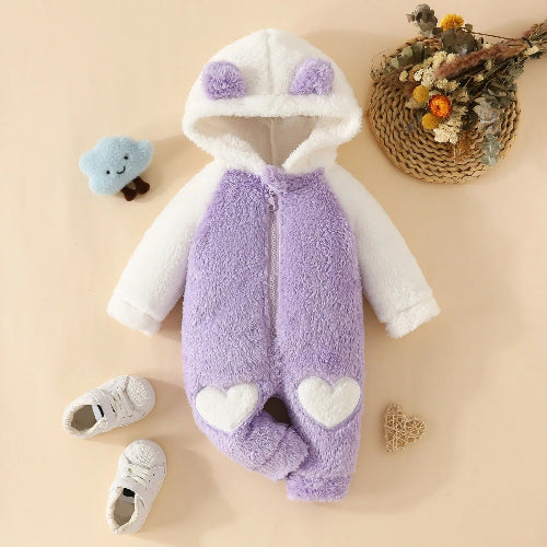 Barboteuse Bébé Hiver Coton Bio - Combinaison Chaude 0-12 Mois royaumedebebeetmaman.com.com