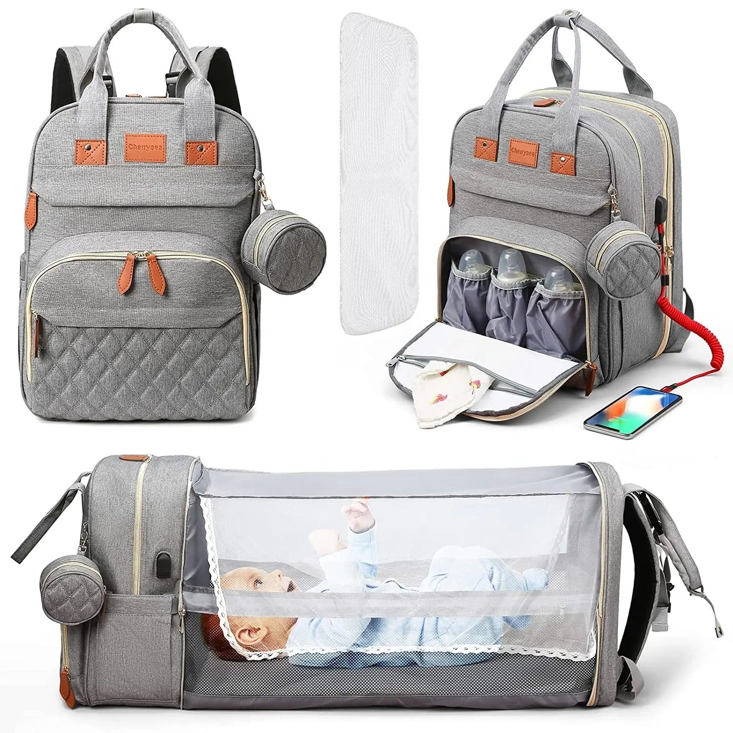 SAC À LANGER | SAC A DOS CONVERTIBLE 3-EN-1 royaumedebebeetmaman.com.com