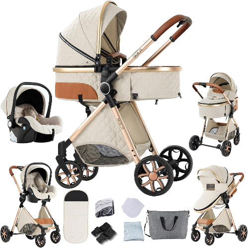 🚗👶 Poussette 3 en 1 Bébé Combinée Siège-Auto Nacelle royaumedebebeetmaman.com.com