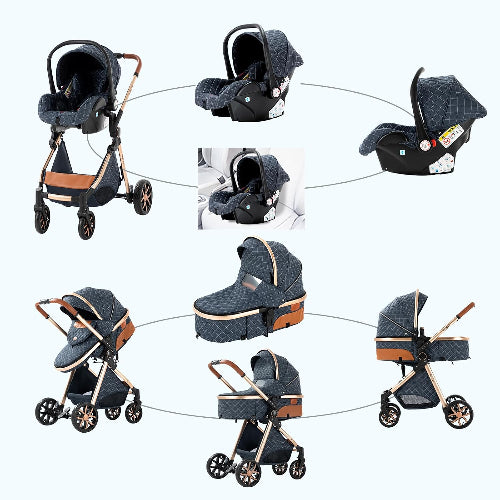🚗👶 Poussette 3 en 1 Bébé Combinée Siège-Auto Nacelle royaumedebebeetmaman.com.com