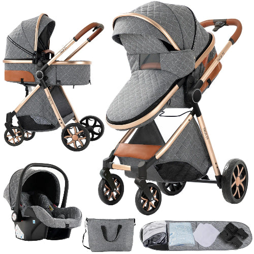 🚗👶 Poussette 3 en 1 Bébé Combinée Siège-Auto Nacelle royaumedebebeetmaman.com.com