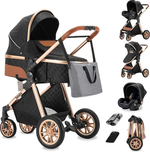 🚗👶 Poussette 3 en 1 Bébé Combinée Siège-Auto Nacelle royaumedebebeetmaman.com.com
