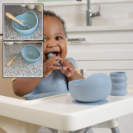 Assiette Bebe Antidérapante| YamBaby™️ royaumedebebeetmaman.com.com Bleu