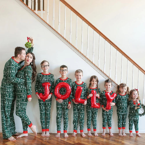 Pyjama NoĂ«l Famille Vert Assorti - Collection Sapin Festive 2025đ royaumedebebeetmaman.com.com