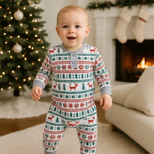 Pyjama NoĂ«l Famille Assorti - Collection Cocooning 2025 đ royaumedebebeetmaman.com.com GrenouillĂšre 3 mois