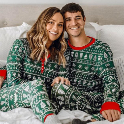 Pyjama NoĂ«l Famille Vert Assorti - Collection Sapin Festive 2025đ royaumedebebeetmaman.com.com
