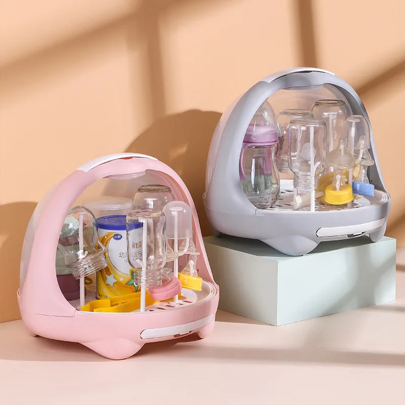 Seche Biberon |Boîte de rangement pour biberons avec couvercle royaumedebebeetmaman.com.com