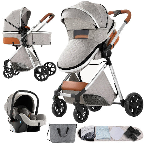 🚗👶 Poussette 3 en 1 Bébé Combinée Siège-Auto Nacelle royaumedebebeetmaman.com.com