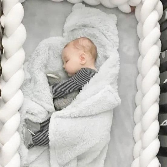 Tour de Lit Tressé  Coton Hypoallergénique