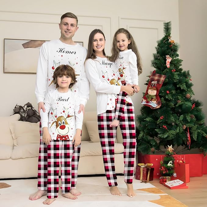 Pyjama de Noël Famille Assorti - Ensemble Coton Confortable pour Toute la Famille  royaumedebebeetmaman.com