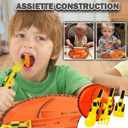 Assiette Bébé | Assiette Construction  royaumedebebeetmaman.com.com
