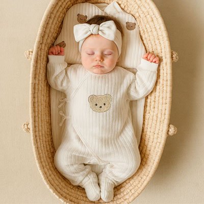 Barboteuse en Coton Côtelé Blanc |Douceur Bébé  royaumedebebeetmaman.com.com