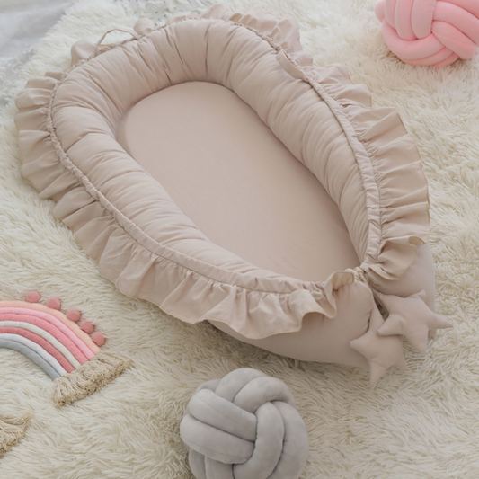 RÉDUCTEUR DE LIT BÉBÉ | BEIGE  royaumedebebeetmaman.com.com