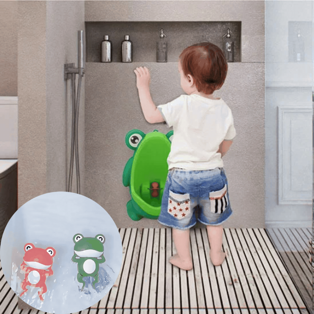 Pot Bebe | urinoir garçon mural grenouille  royaumedebebeetmaman.com.com