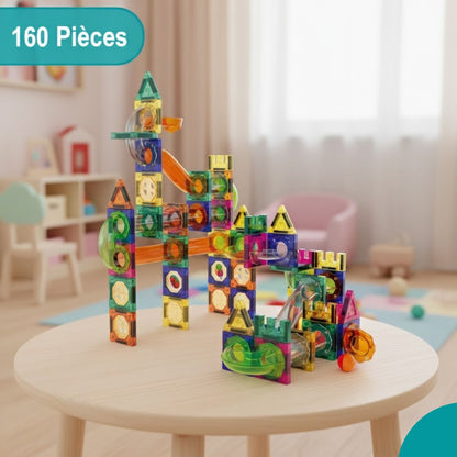 Circuit à Billes Magnétique - Magneto-Billes™  royaumedebebeetmaman.com.com Pack de 160 pièces