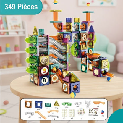 Circuit à Billes Magnétique - Magneto-Billes™  royaumedebebeetmaman.com.com Pack de 349 pièces