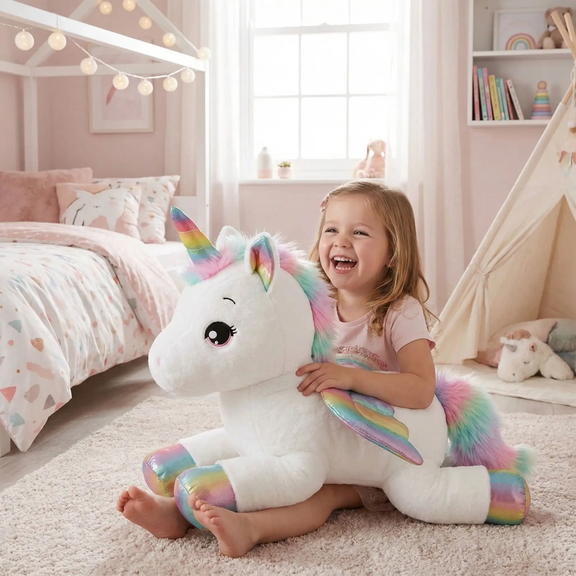 Peluche Licorne Arc en Ciel