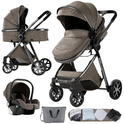 🚗👶 Poussette 3 en 1 Bébé Combinée Siège-Auto Nacelle  royaumedebebeetmaman.com.com