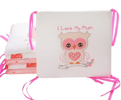 Tour de Lit Bébé Fille - Hibou Câlin