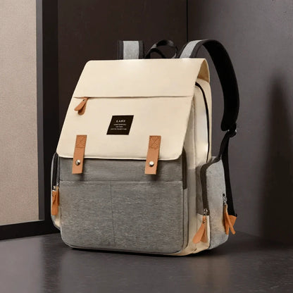SAC À DOS À LANGER- PRATIQUE ET CHIC  royaumedebebeetmaman.com.com Biege|Gris