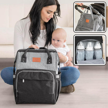 SAC A DOS A LANGER  royaumedebebeetmaman.com.com Noir-Gris