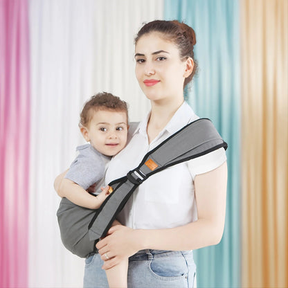 Porte bébé| BabyCarrier™  royaumedebebeetmaman.com.com Porte Bébé Gris =  🎁[Coussinets imperméables+ Eboo
