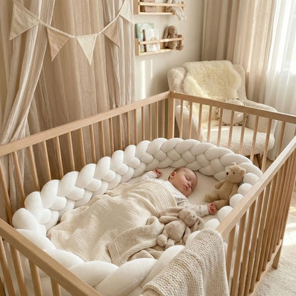 Tour de Lit Tressé  Coton Hypoallergénique