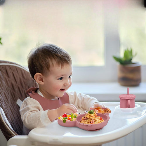 Assiette Bebe |Coffret Repas Bebe Silicone A 9 Pièces  royaumedebebeetmaman.com.com