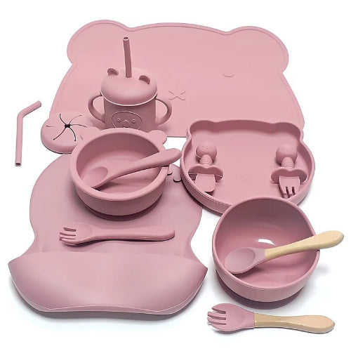 Assiette Bebe | Coffret Repas Bébé Complet en Silicone  royaumedebebeetmaman.com.com