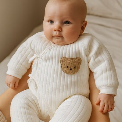 Barboteuse en Coton Côtelé Blanc | Douceur Bébé  royaumedebebeetmaman.com.com