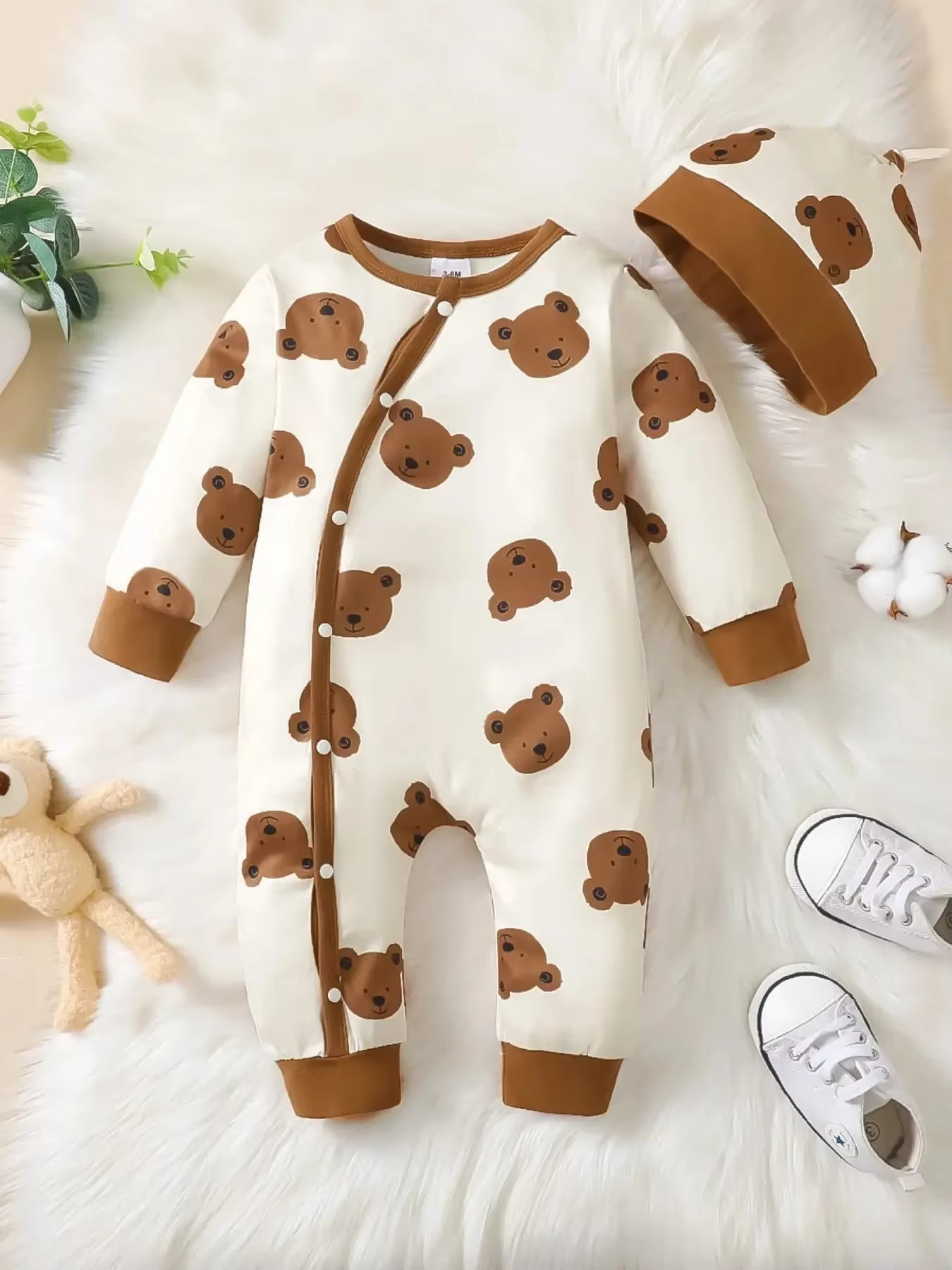 Barboteuse Ourson | Coton Doux  royaumedebebeetmaman.com.com