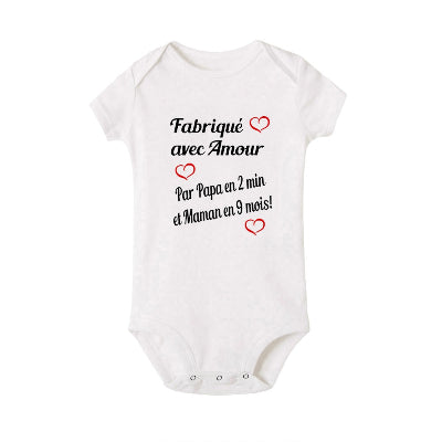 Body bébé personnalisé - Fabriqué Avec Amour  royaumedebebeetmaman.com.com