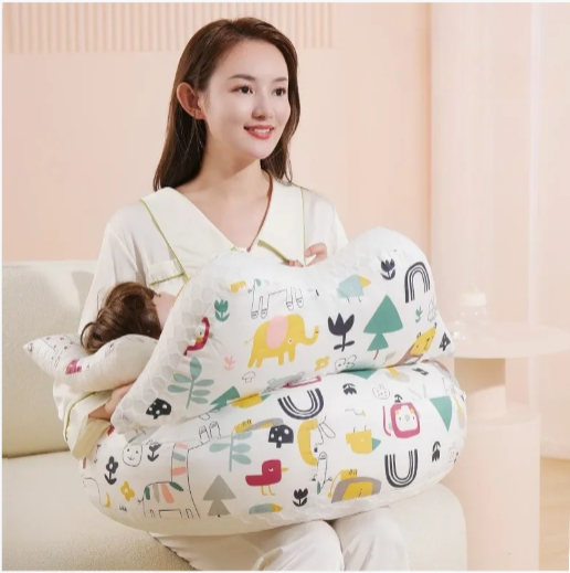Coussin D'allaitement Ergonomique -Multifonction  royaumedebebeetmaman.com.com Blanc