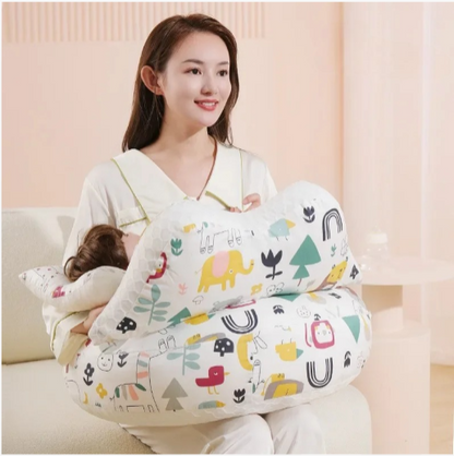 Coussin D'allaitement Ergonomique -Multifonction  royaumedebebeetmaman.com.com Blanc