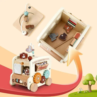 Cube d'activité bébé - Éveil Naturel  royaumedebebeetmaman.com.com