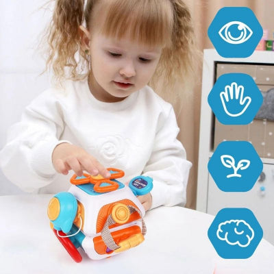 Cube D'activité Montessori Bébé - 10-en-1 Éveil Motricité  royaumedebebeetmaman.com.com