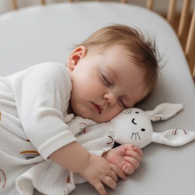 Doudou lapin de royaume de bebe et maman