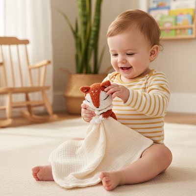 Doudou renard royaume de bebe et maman