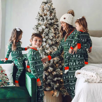 Pyjama Noël Famille Vert Assorti  Collection Sapin Festive 2025🎄  royaumedebebeetmaman.com.com